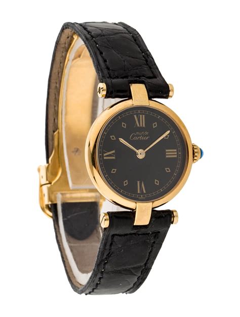 cartier round watch|must de cartier round watch.